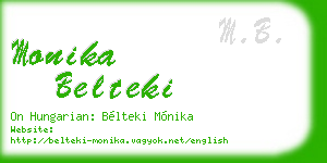 monika belteki business card